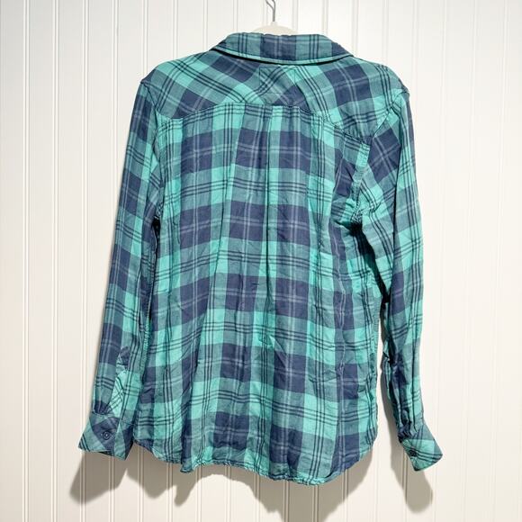 Rails Kendra Plaid Shirt Double Layer Blue Size Large - Picture 6 of 6